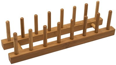 Bamboo Plate Rack 7-Slot