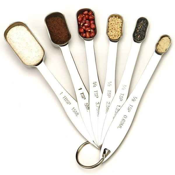 Spice Spoons - 6 Set - Stainless Steal