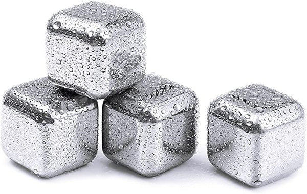 Stainless Steel Ice Cubes - 4 Set